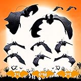 Halloween Deko 10 Stück Fledermäuse Dekorationen 3D Spielzeug Niedlich Gruselig hängende Fledermause für Party