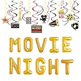 JeVenis Movie Night Luftballons Movie Night Geburtstagsfeier Ideen Movie Night Party Dekoration