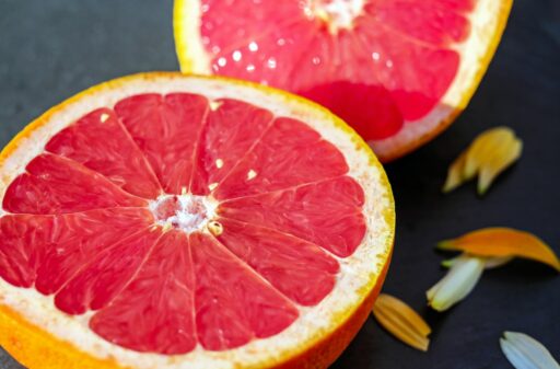 Pink grapefruits give this sorbet its beautiful pink colour.