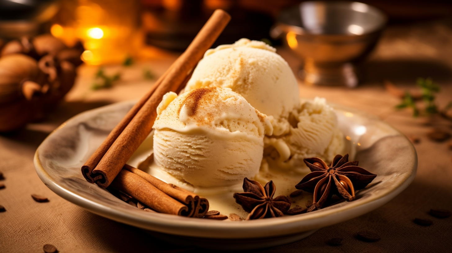 Zimt-Eis: weihnachtliches Dessert - eis-macher.de